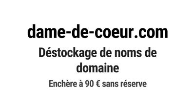 Nom de domaine dame-de-coeur.com.
