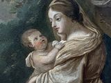 painting of a woman holding a baby in her arms