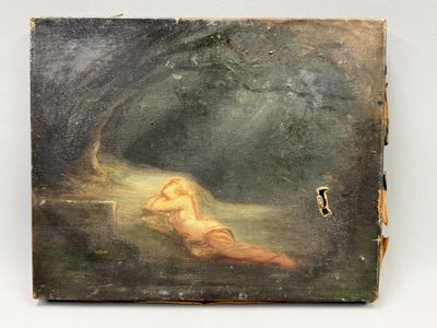 Dans le goût de Jean-Jacques HENNER (1829-1905), fin XIXème.