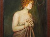 une image représentant un tableau d'une femme en serviette