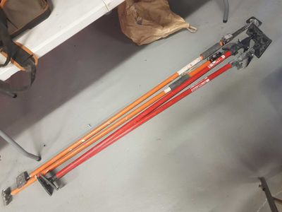 a pair of skis that are sitting on a table