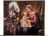 une image d'une peinture représentant une femme tenant un bébé