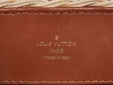 louis vuitton paris made in italy brown leather and wicker bag