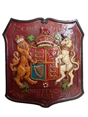 plaque représentant les armoiries de la ville de Dublin, en Irlande