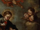an image of a painting of a child with cherries and cherries