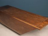 an old wooden box that is sitting on the floor