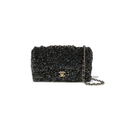 pochette Chanel noire à perles