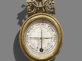 a clock that is hanging on the wall with a clock on it