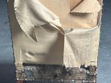 a piece of fabric on the back of a chair