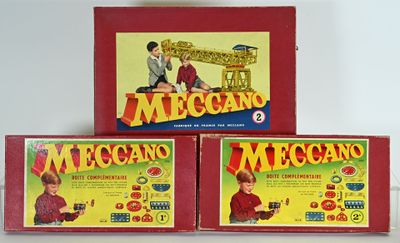Meccano — Lot de 3 boîtes de construction vintage - Photo 1