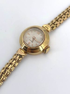 Montre bracelet de dame en or jaune 750 °/°°° (18K) à maille… - Photo 1