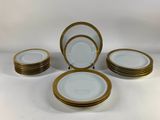 gold rim porcelain dinner plates set of 6