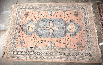 rug on the ground with a lot of different colors and patterns