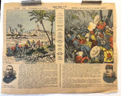 an old newspaper with a picture of a man on horseback and a picture of a man on a horse