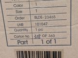 a box with a price label on it that has a barcode on it