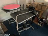 a table that has a blow dryer on top of it