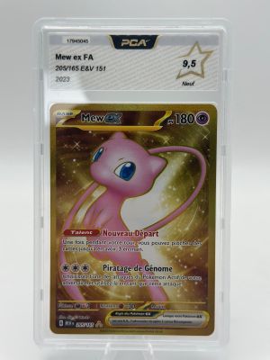 a close up of a pokemon card in a plastic case