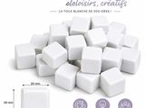 white cubes with different sizes and sizes of them on a white background