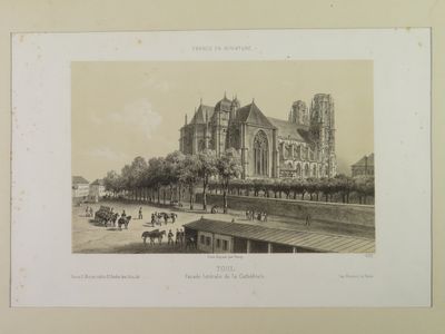 a picture of a picture of a church with a horse drawn carriage