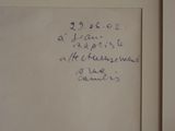 a picture of a picture of someones handwriting on the wall