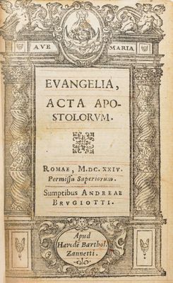 [BIBLE]. EVANGELIA, ACTA APOSTOLORUM.