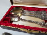 two spoons and a spoon rest in a case