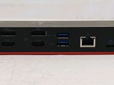 an image of a black and red computer with two usb ports