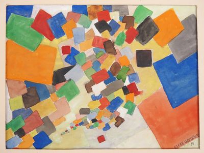 une image représentant un tableau composé de carrés colorés sur fond blanc