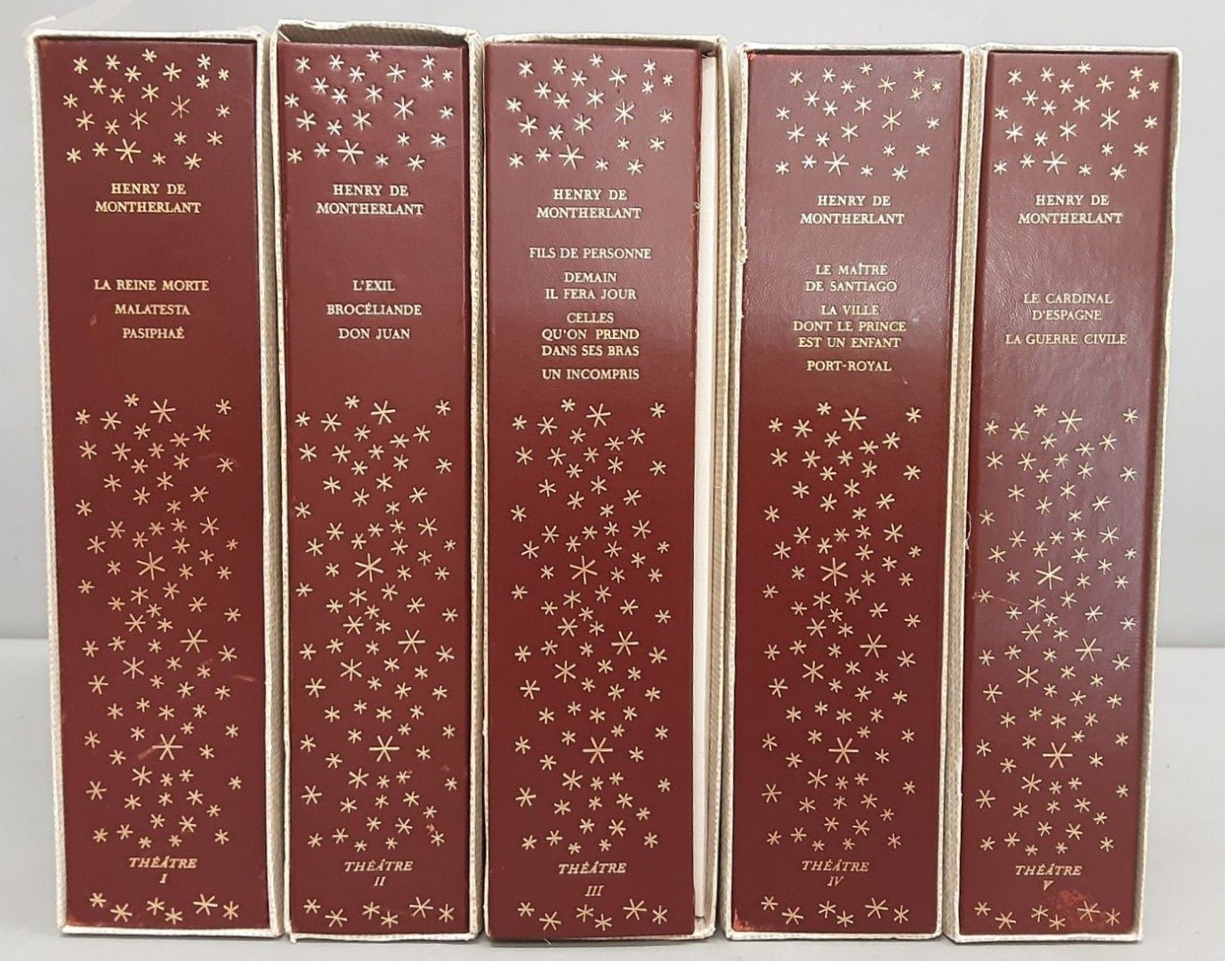 Henri de Monterlant - Théâtre en 5 volumes sous emboîtage - Illustrations d'Aïzpiri et autres