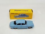 dinky junior blue car with box on white surface