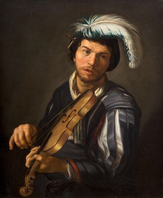 portrait of a man with a violin