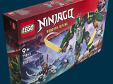 a box with a lego ninja set in it