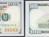 Deux billets de cent dollars sont représentés sur un fond noir.