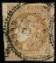 a close up of a stamp with a face on it