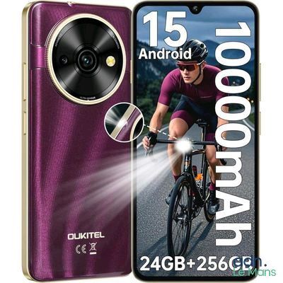 un gros plan sur un téléphone portable affichant la photo d'un homme à vélo
