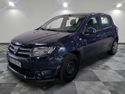 a picture of a small blue car parked in a garage
