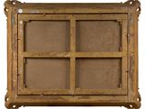 a picture of an old wooden frame with a picture on it