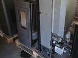 a stove and a stove top in a room