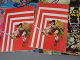 many comics on the table together on the table