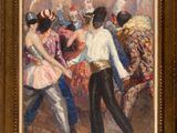 an image of a painting of a couple dancing in a ballroom