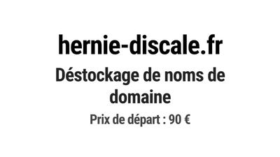 Nom de domaine hernie-discale.fr.