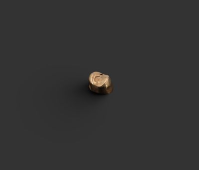 gros plan d'une bague en or sur une surface noire