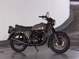 a motorcycle that is parked in a parking garage
