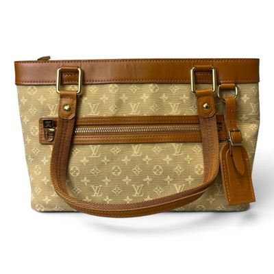 Sac cabas Louis Vuitton en toile Monogram beige et cuir