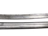 two knives that are sitting side by side on a white surface