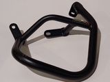 an image of a pair of black motorcycle handlebars on a white table