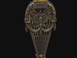 an image of a very ornate vase on a black background