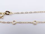 a gold plated chain with two loops and a clasp