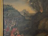an oil painting of a painting of a biblical scene in a gold frame