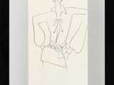 an image of a drawing of a woman sitting on a couch